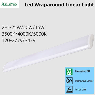 AC 110V ±10% 2FT 4FT 商用LED バットンラップライト 表面マウント 線形LEDラップラウンドライト
