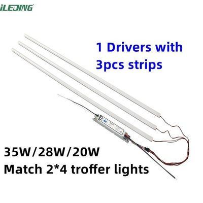 120-277V / 120-347V LED トロファー リトロフィット 3CCT 3Power 選択可能な磁気線形リトロフィットキット