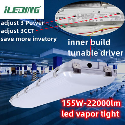 IP67 155W 4FT 1.2M LED蒸気密度の高い三角照明 工業倉庫の防湿用