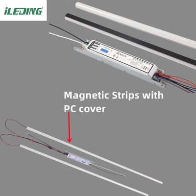 85 CRI マグネティック 4FT LED 商業用オフィスショップ用のリニアリトロフィットキット 2x4 トロファーライト