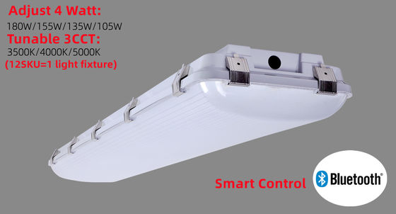 PC 4FT IP67 180W 155W 135W 105W 産業用ガレージ蒸気 ストレート・LED ハイベイ・フィクチャー