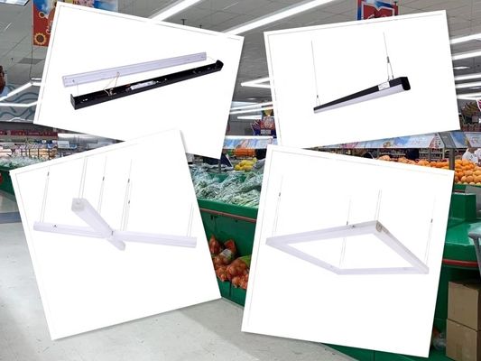4000K オフィス 表面 搭載 34W 4FT LED 線形ストライプ照明装置 SMD2835