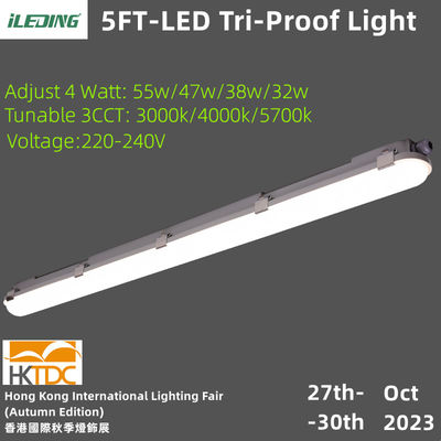 冷蔵庫 インダストリアル IP66 IK10 5FT 55W トライ・プルーフ ローベイ LED 蒸気密度の高い灯具