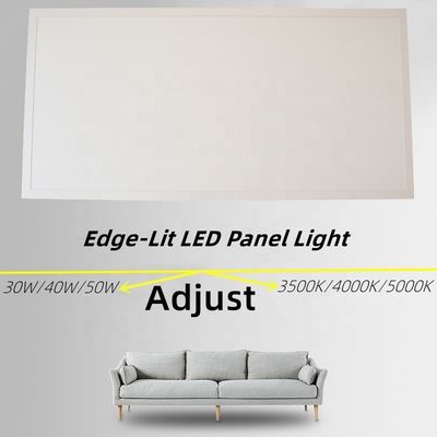 モーションセンサー オフィス照明 2x4 エッジライト 1200x600 フラット ディムブル LED パネル スクウェアライト 30W/40W/50W