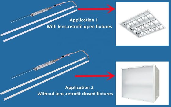 2FT 25W調節可能なCCT LED磁気線形リトロフィットキット パーソナライズ可能な照明のためのPCレンズ