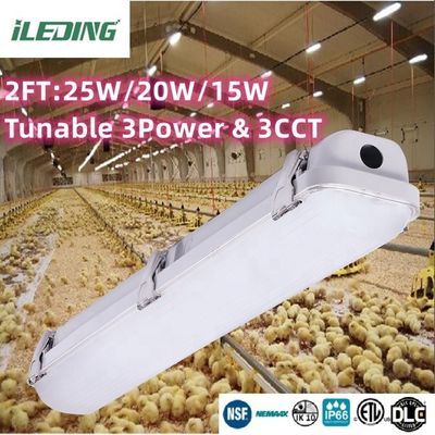 85 CRI LED線形電源 CCT 切換可能 2FT ワークショップ用 3 度防水灯 IP66 防水