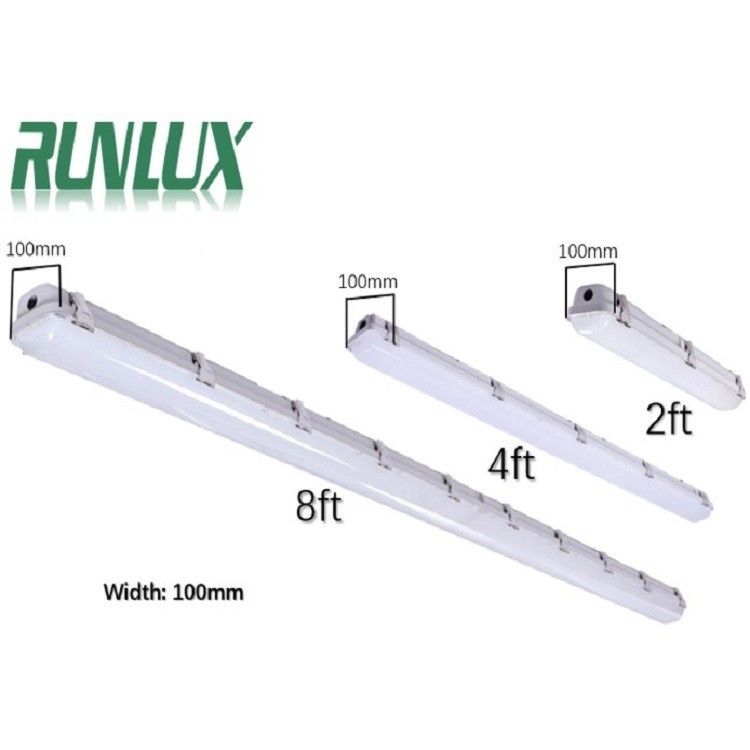工業用LED蒸気密着灯具 IP66 IK10 2ft/4ft/5ft/8ft 120-277V/120-347V 入力電圧